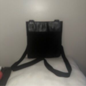 Gucci Silver Textured Leather/Canvass Crossbody